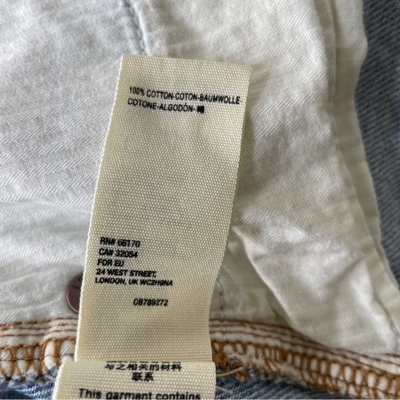 We The Free A-line Distressed Denim Blue Button Fly Mini Skirt - Picture 12 of 12